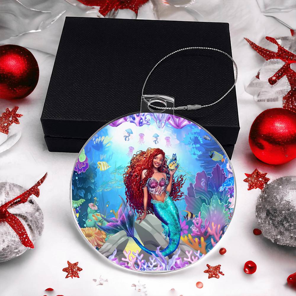 Black Mermaid Ornament
