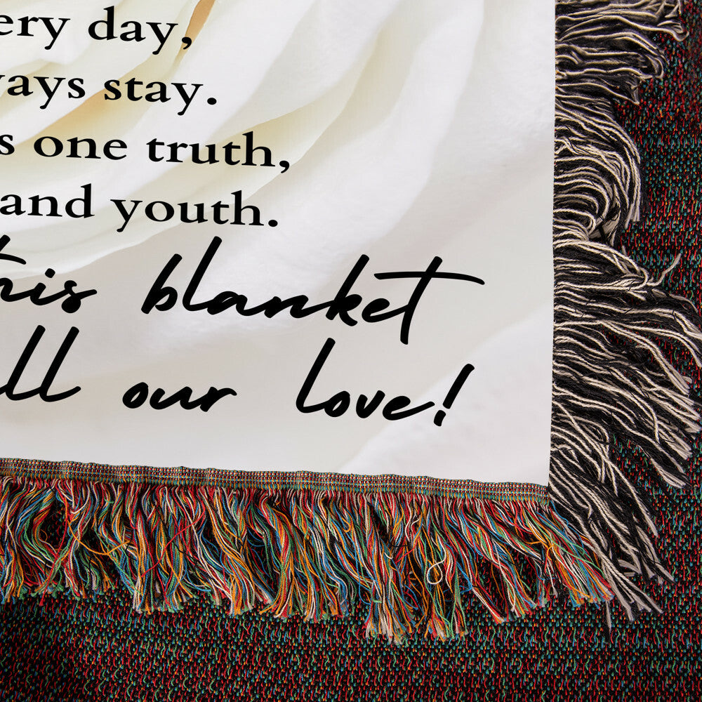 Mom Poem Heirloom Woven Blanket.