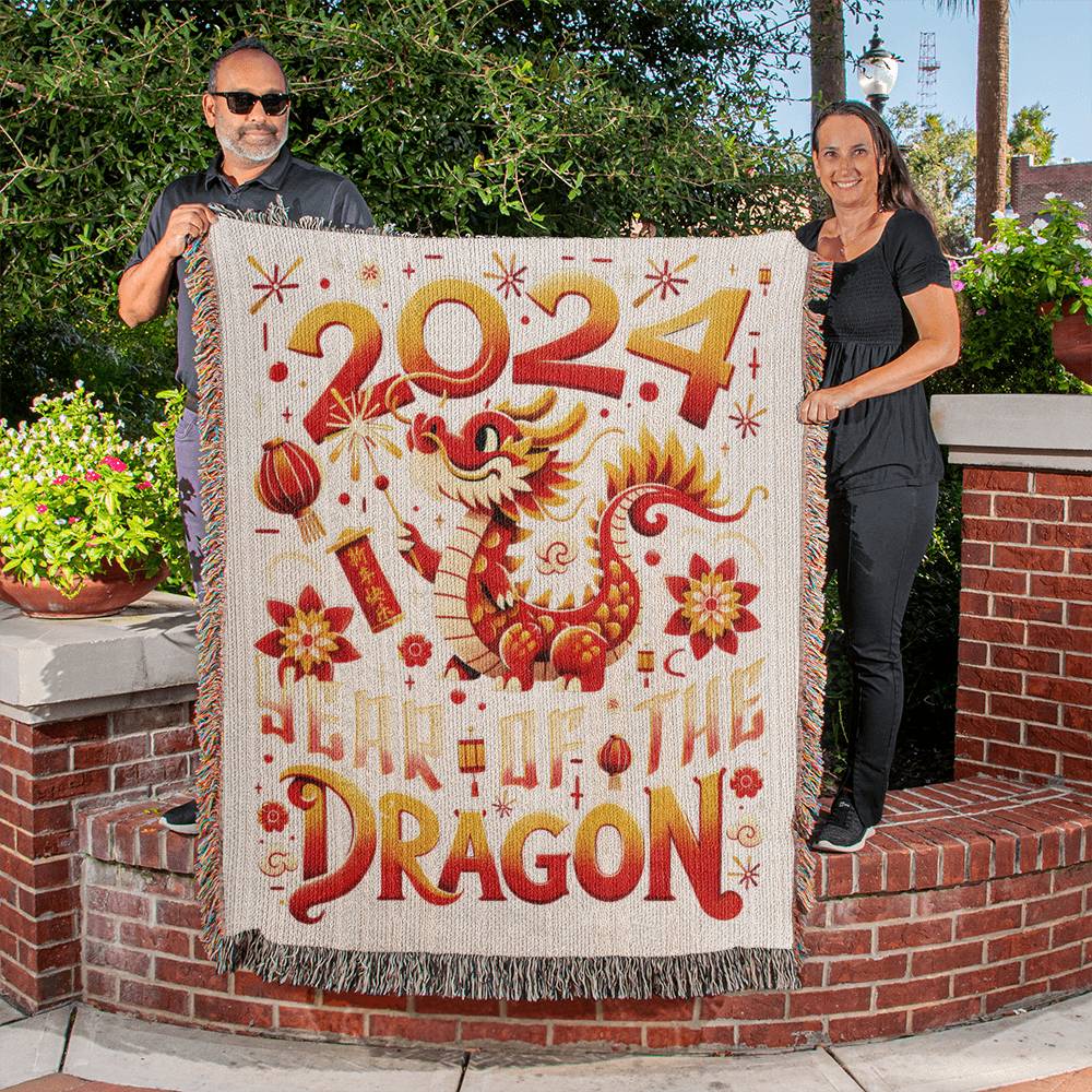 2024 Year Of he Dragon Heirloom Woven Blanket