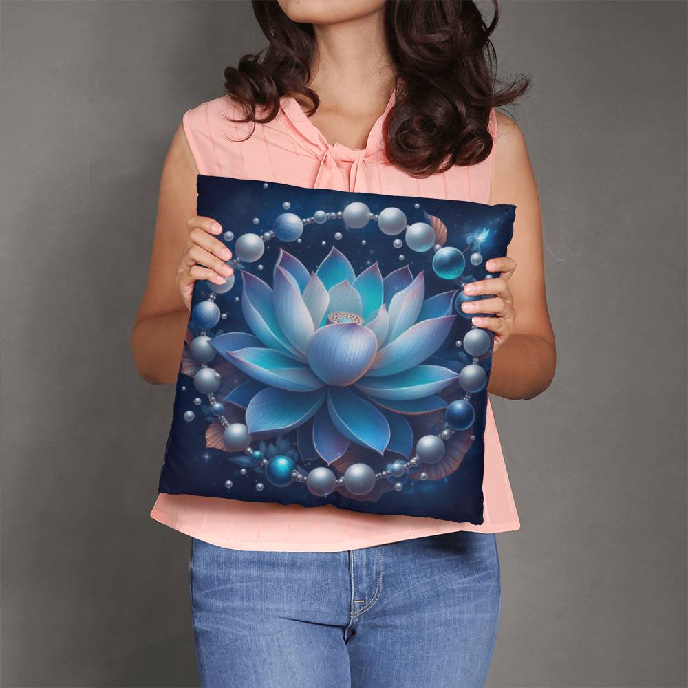 MadamPOTUS47 Blue Lotus & Pearls Harris Election Classic Pillow