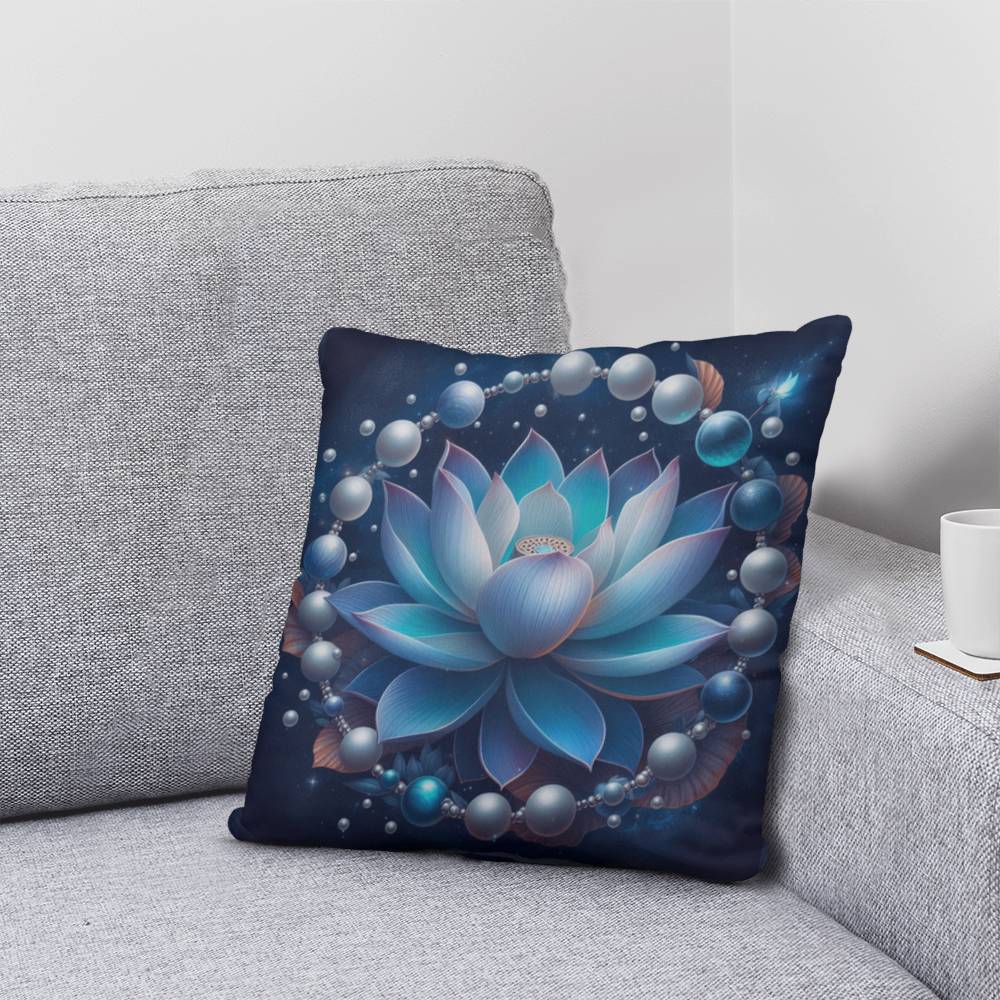 MadamPOTUS47 Blue Lotus & Pearls Harris Election Classic Pillow