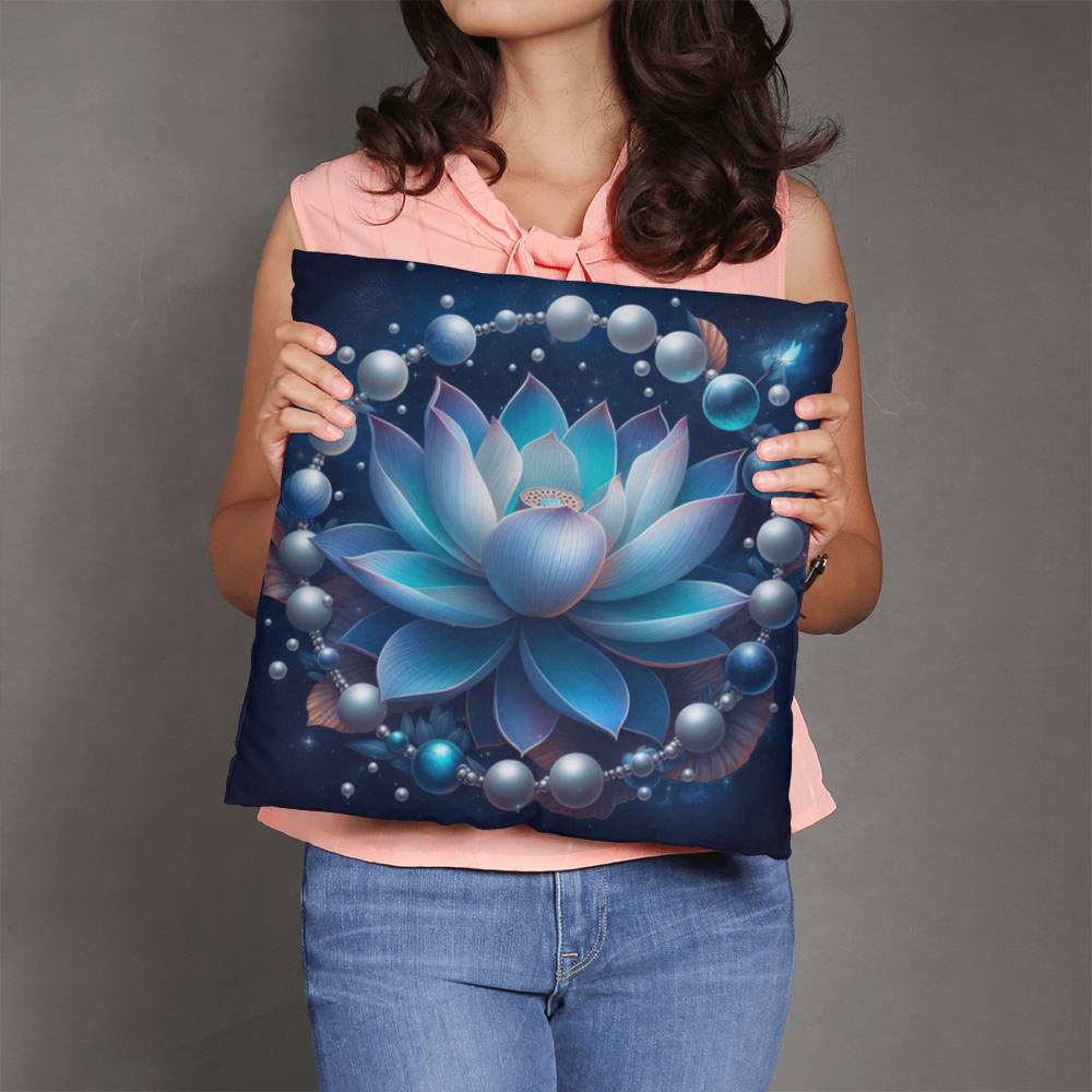 MadamPOTUS47 Blue Lotus & Pearls Harris Election Classic Pillow