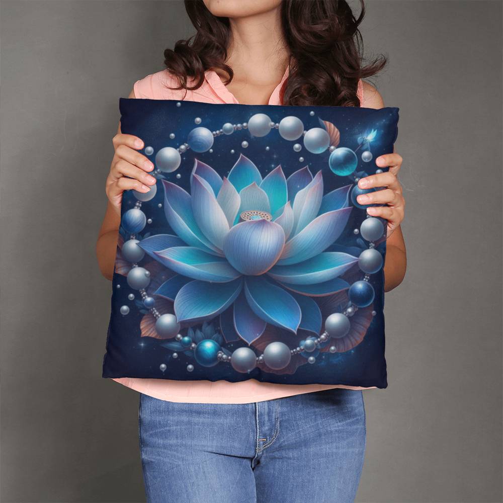 MadamPOTUS47 Blue Lotus & Pearls Harris Election Classic Pillow
