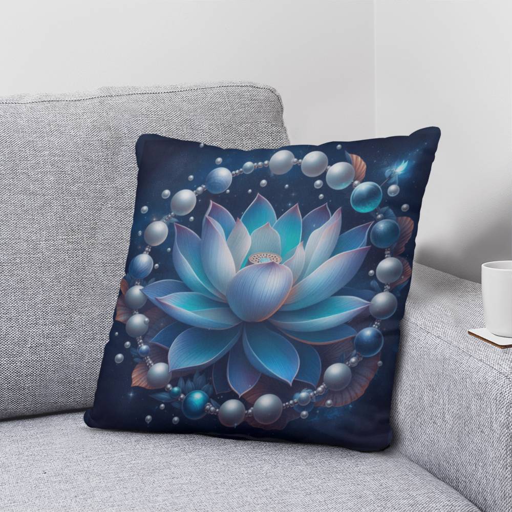 MadamPOTUS47 Blue Lotus & Pearls Harris Election Classic Pillow