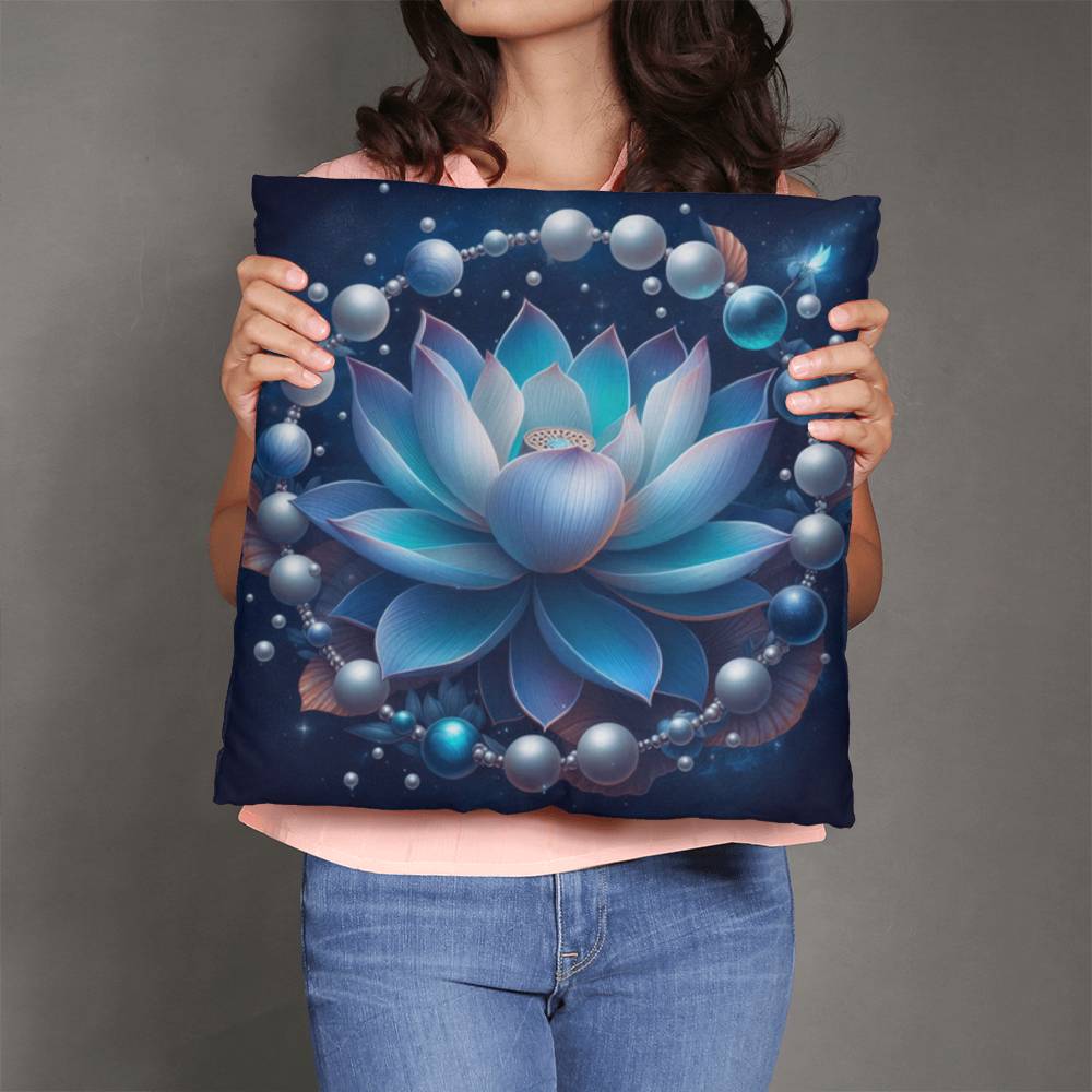 MadamPOTUS47 Blue Lotus & Pearls Harris Election Classic Pillow