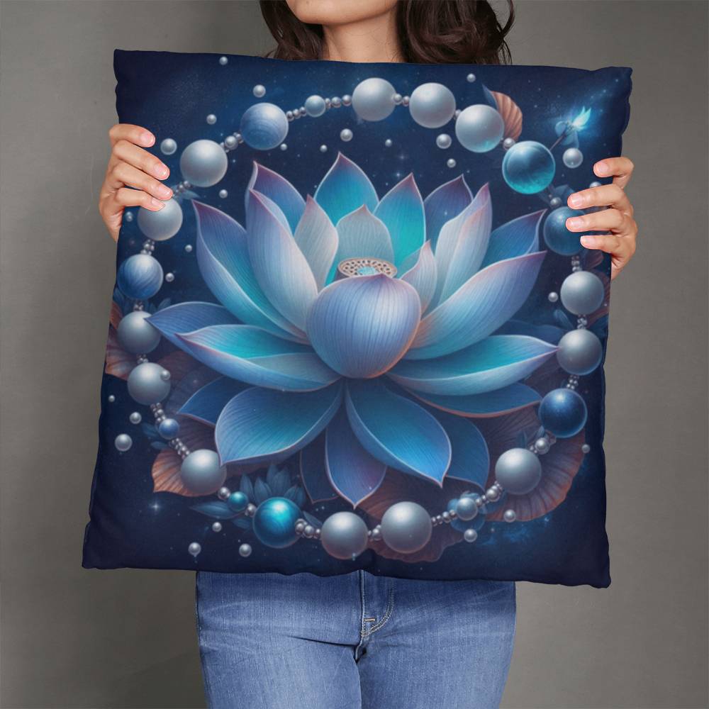 MadamPOTUS47 Blue Lotus & Pearls Harris Election Classic Pillow