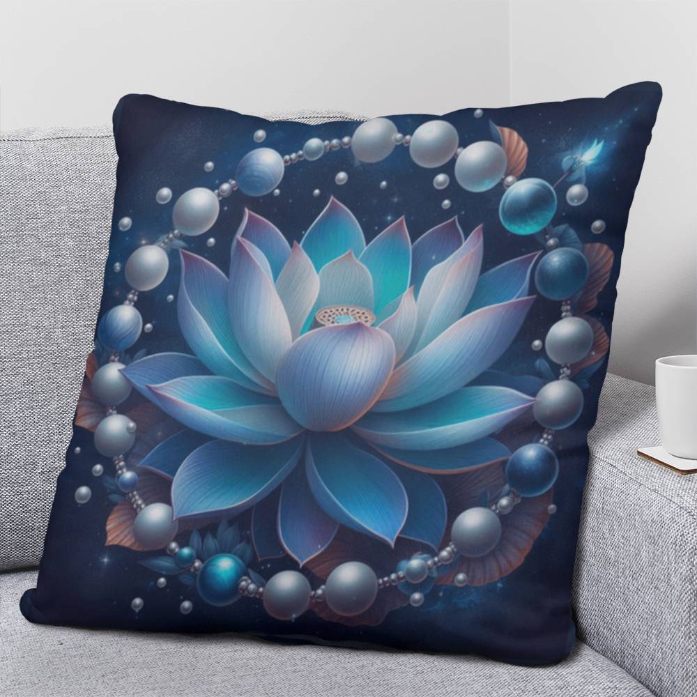 MadamPOTUS47 Blue Lotus & Pearls Harris Election Classic Pillow