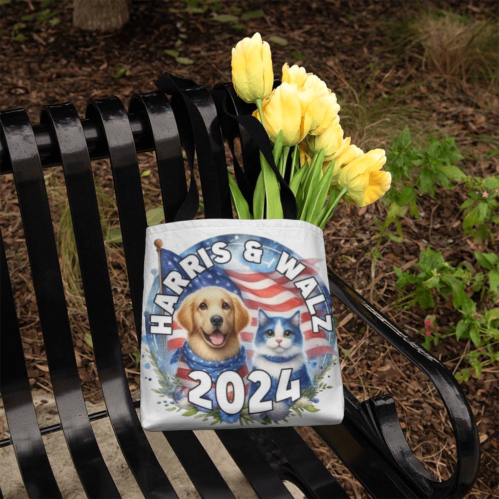 Cat & Dog Harris Walz Election Classic Tote Bag