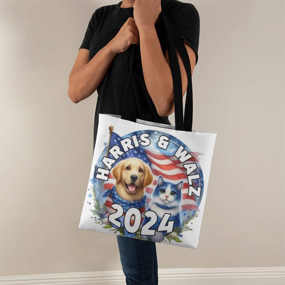 Cat & Dog Harris Walz Election Classic Tote Bag