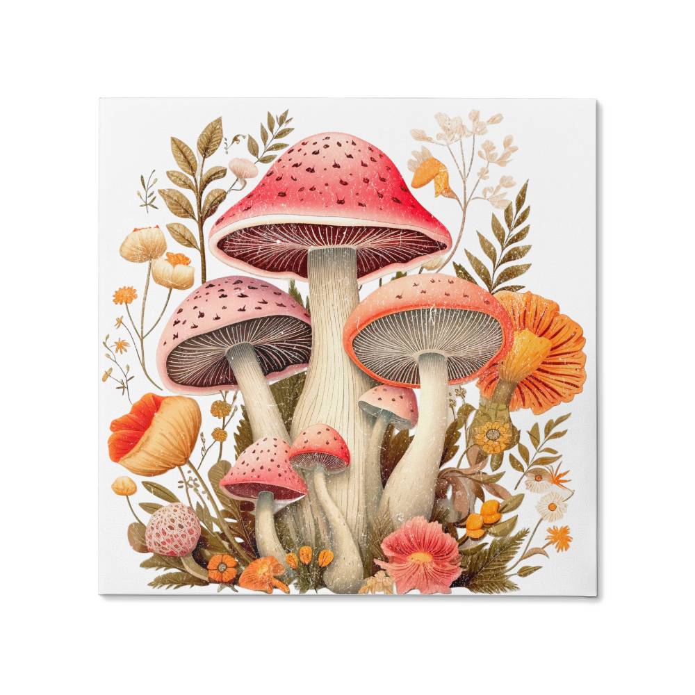 Mushroom Gallery Wrapped Canvas Wall Decor