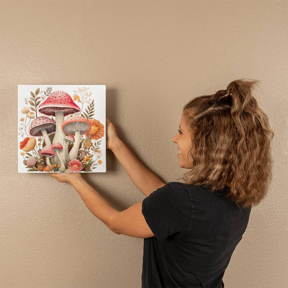 Mushroom Gallery Wrapped Canvas Wall Decor