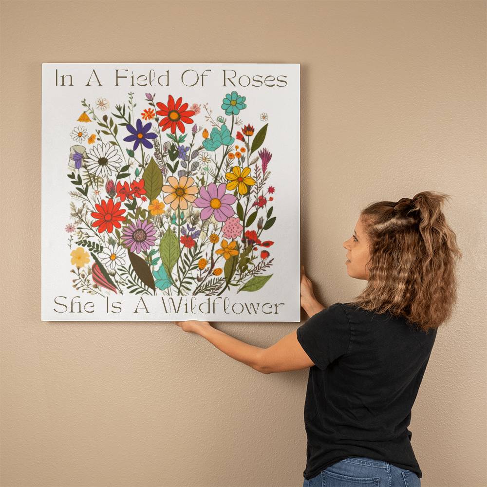 She Is A Wildflower Gallery Wrapped Canvas Wall Decor