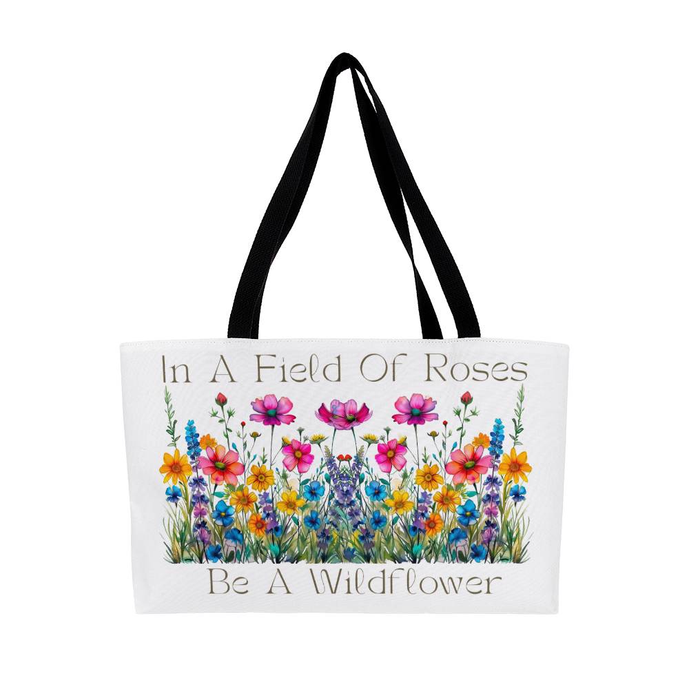 In A Field Of Roses Be A Wildflower Weekender Tote Bag