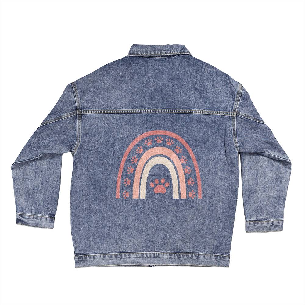 Personalized Pet Lover Oversized Women's DTG Denim Jacket