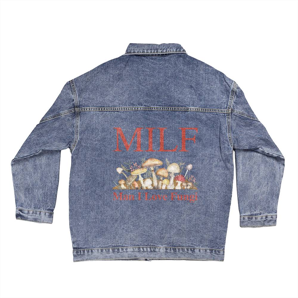MILF Oversized Women's DTG Denim Jacket