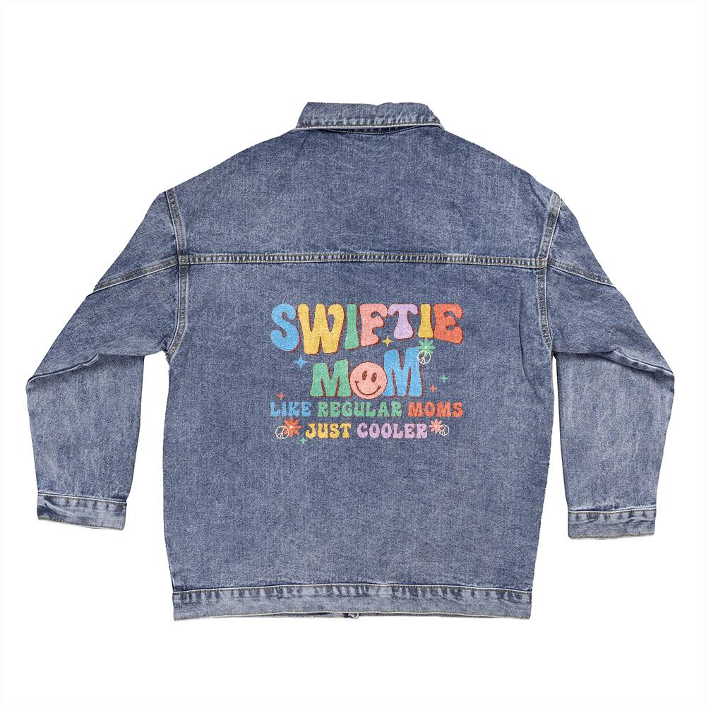 SWIFTIE Mom Oversized Women's DTG Denim Jacket