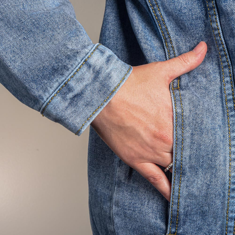 This Queen Is Officially Retired Oversized Women's DTG Denim Jacket