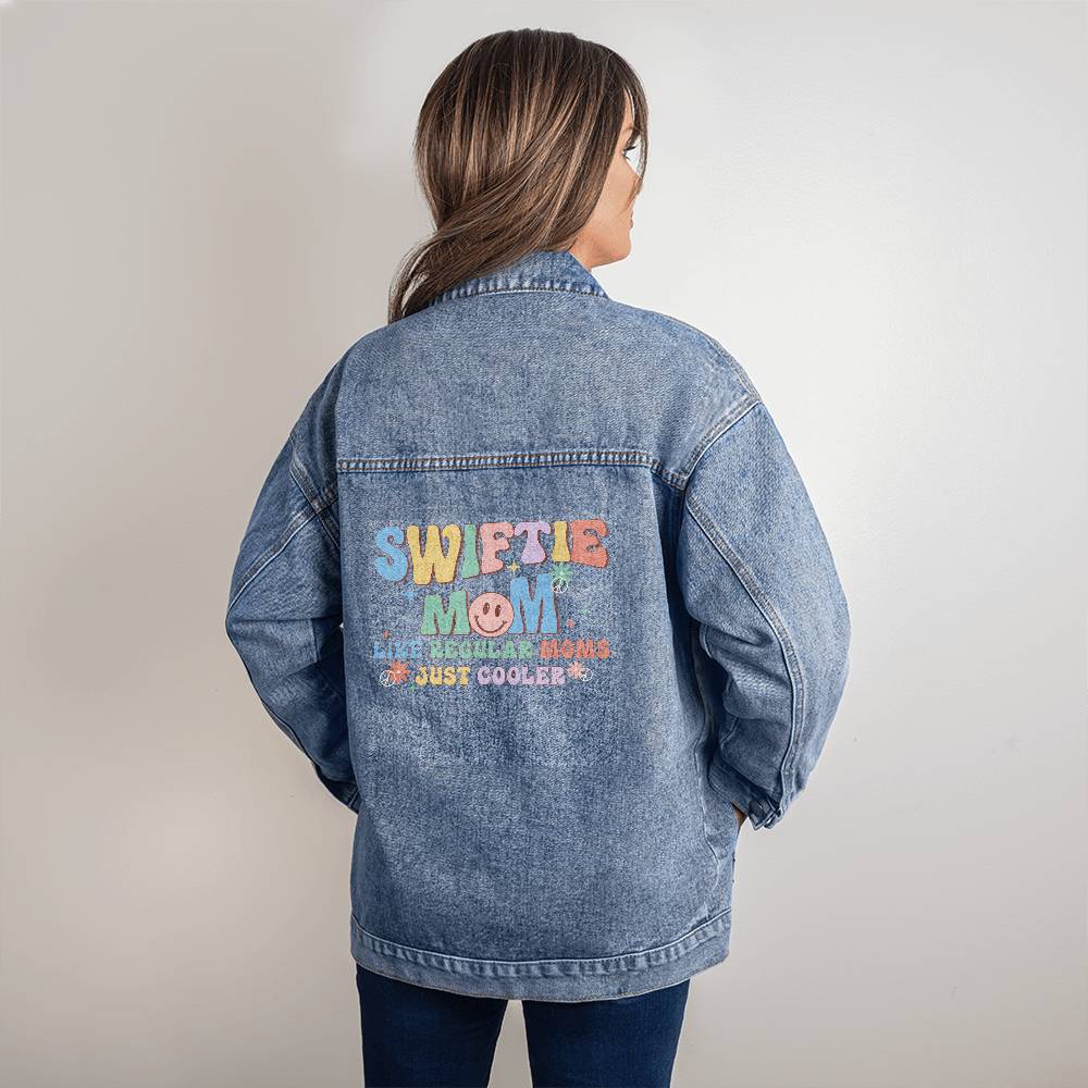SWIFTIE Mom Oversized Women's DTG Denim Jacket