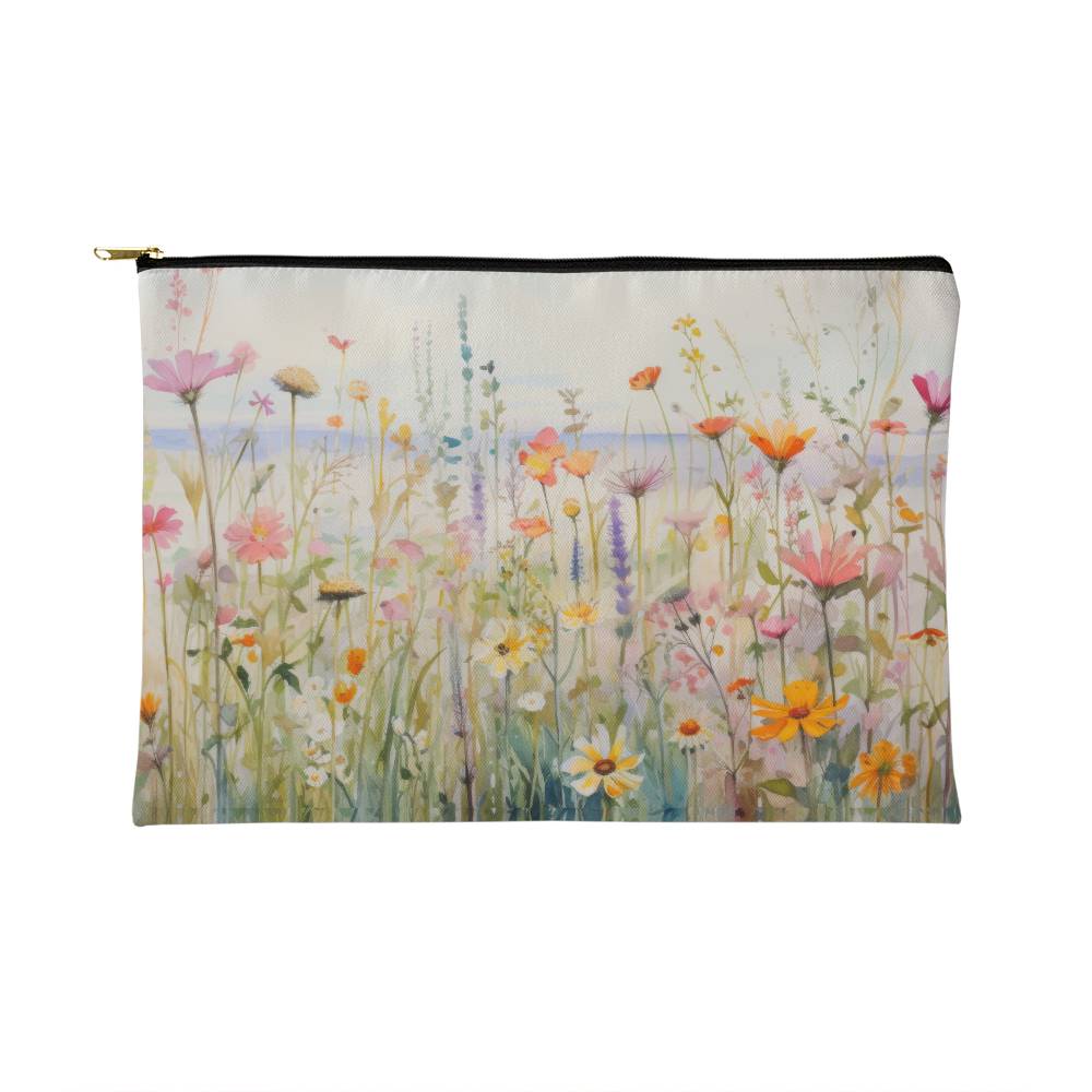 Wildflower Beach Fabric Zippered Pouch