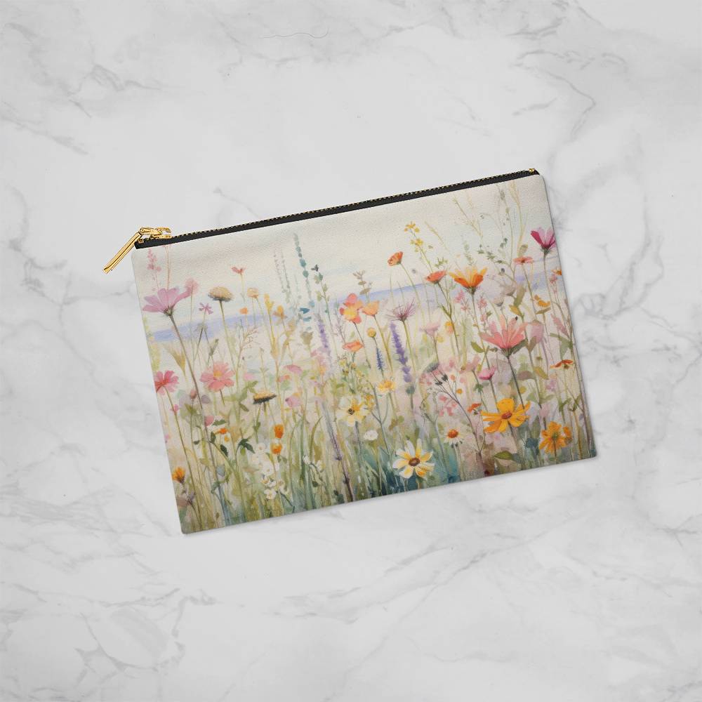 Wildflower Beach Fabric Zippered Pouch