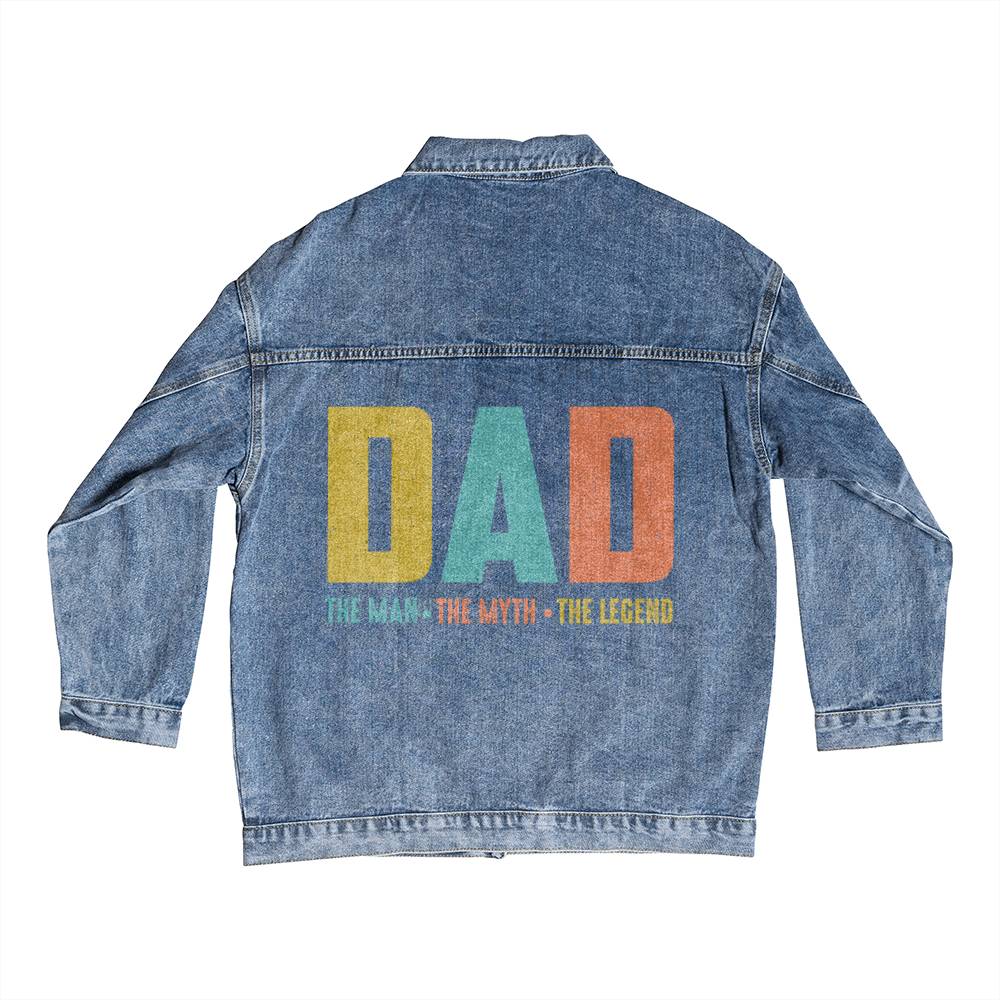 Dad The Man The Myth The Legend Men's DTG Denim Jacket