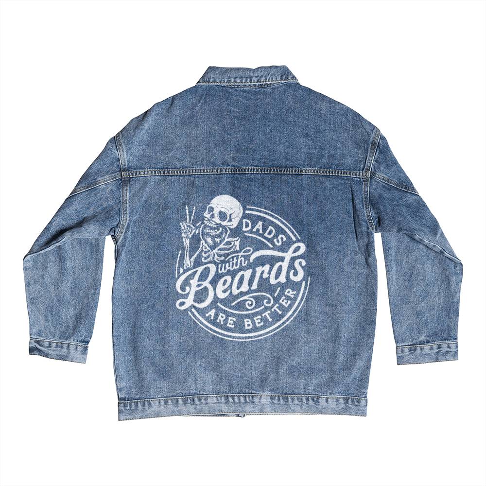 Custom Dads With Beards Are Better Men's DTG Denim Jacket