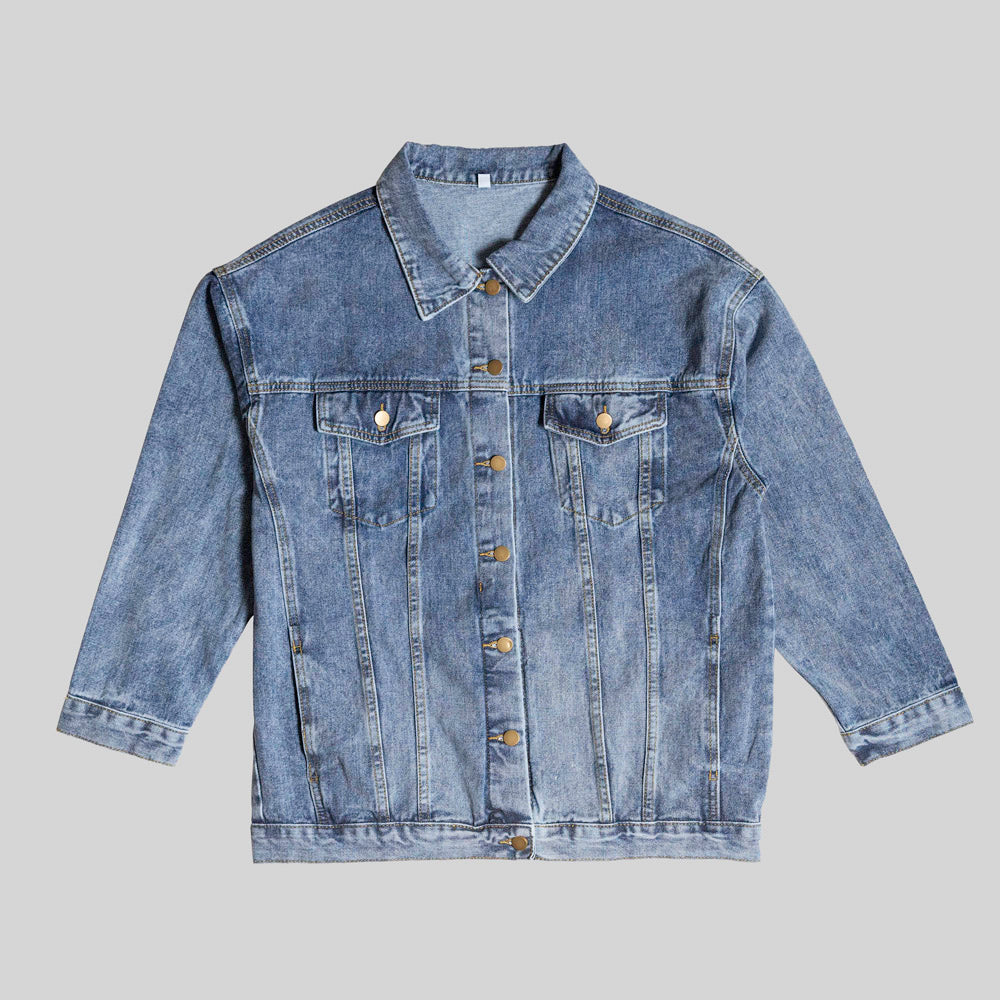 Husband Daddy Protector Hero Men's DTG Denim Jacket