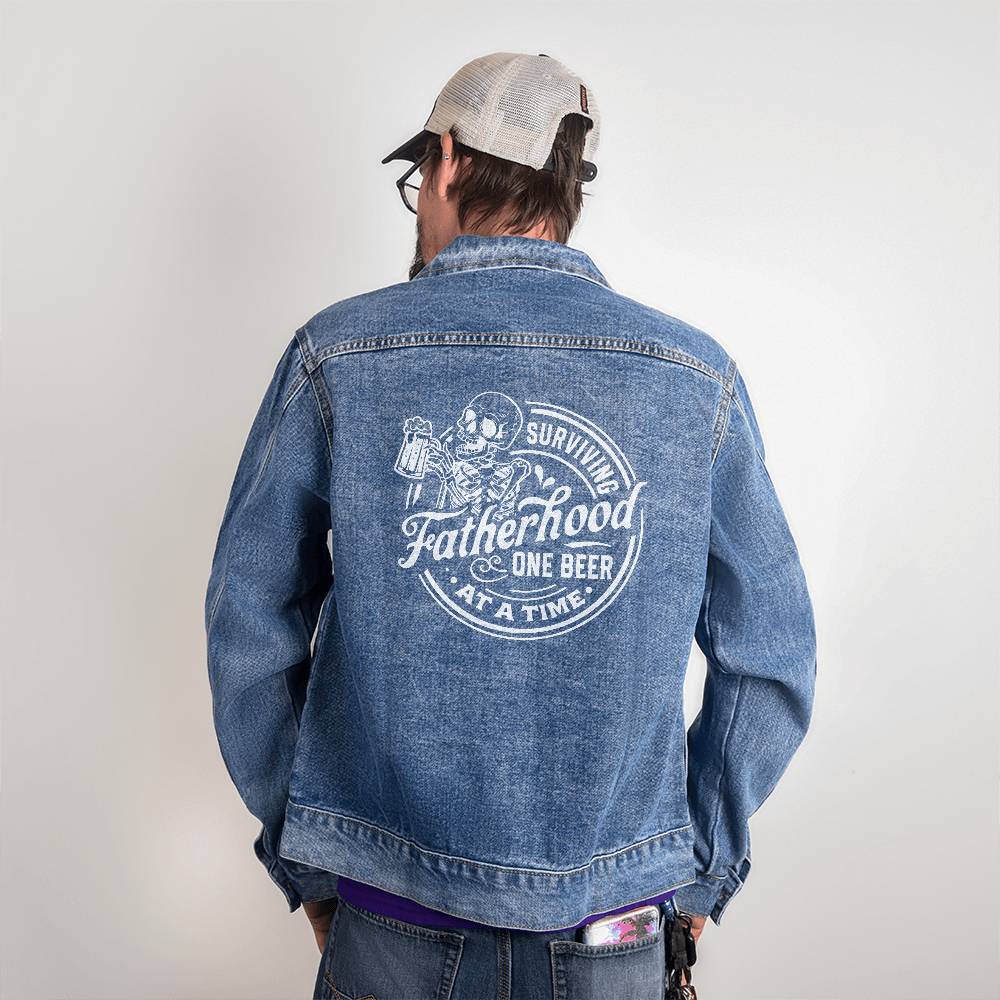Surviving Fatherhood Men's DTG Denim Jacket