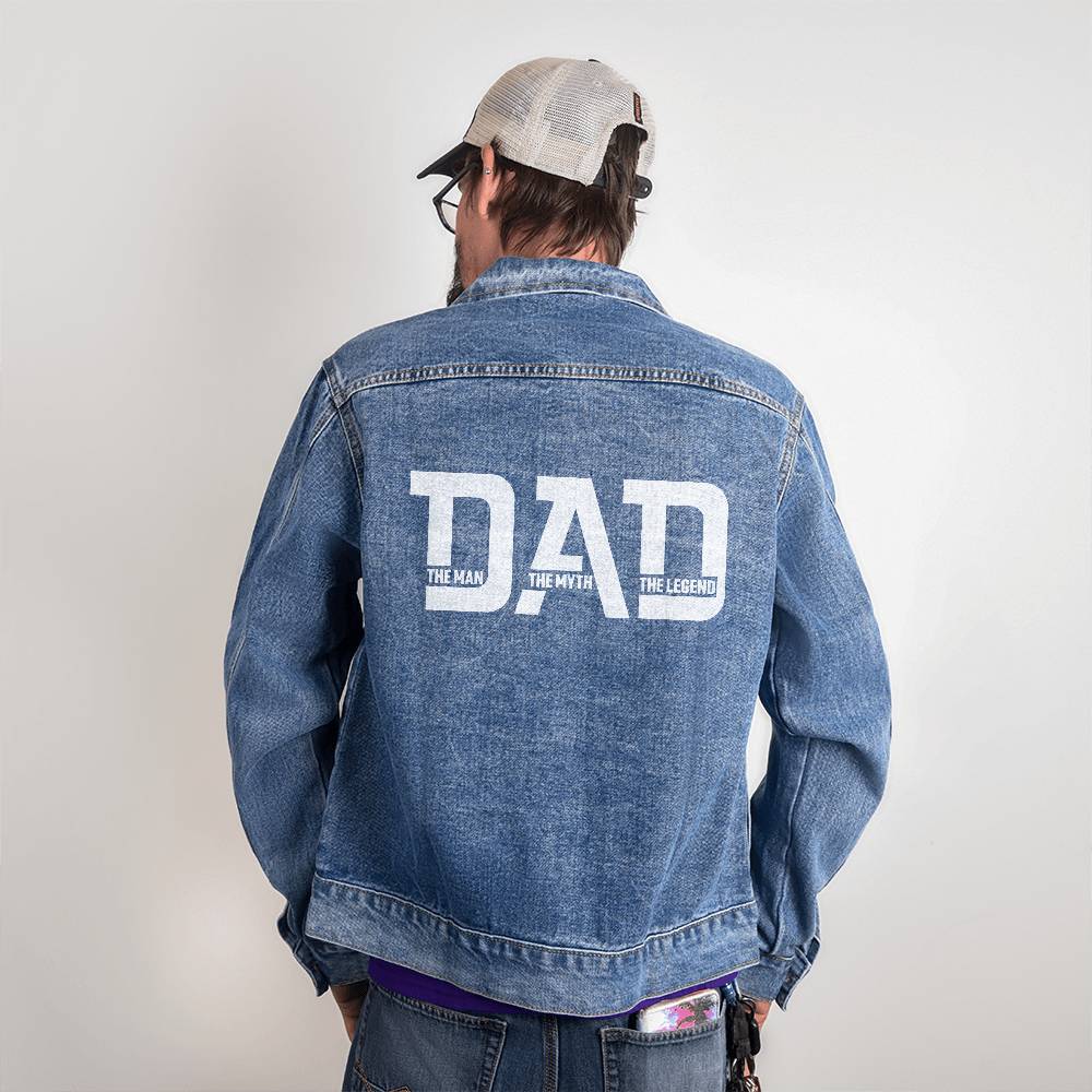 DAD The Man The Myth The Legend Men's DTG Denim Jacket