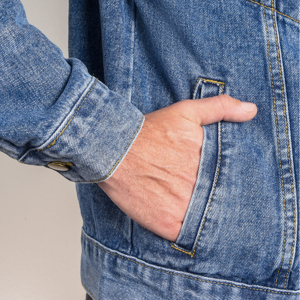 Husband Daddy Protector Hero Men's DTG Denim Jacket
