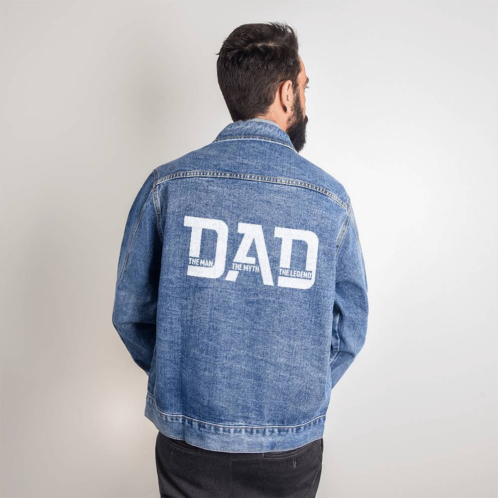 DAD The Man The Myth The Legend Men's DTG Denim Jacket