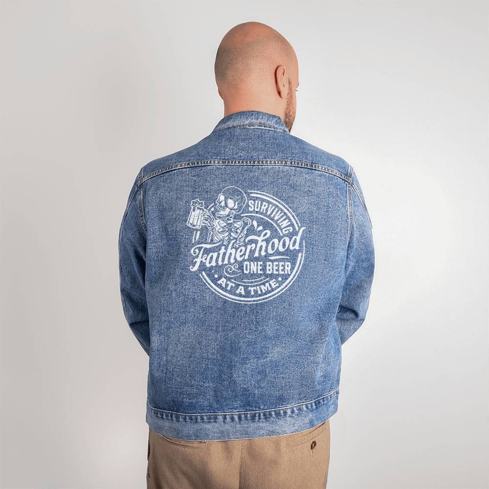 Surviving Fatherhood Men's DTG Denim Jacket