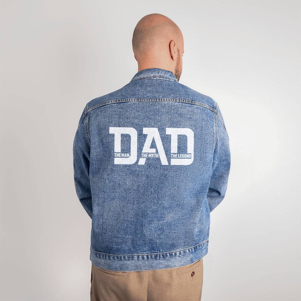 DAD The Man The Myth The Legend Men's DTG Denim Jacket