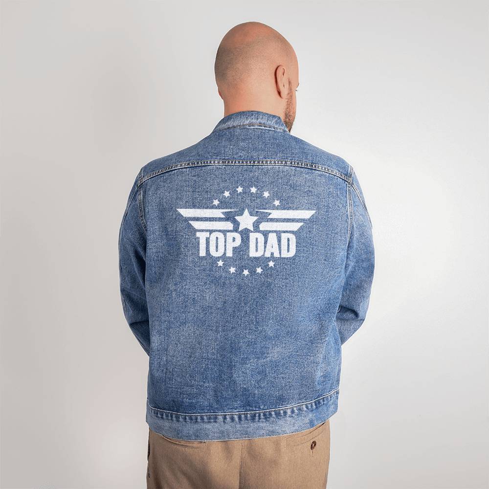 Top Dad Men's DTG Denim Jacket