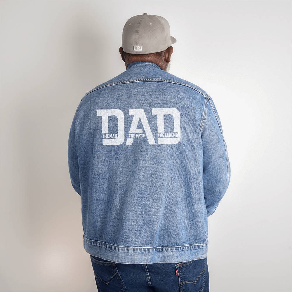 DAD The Man The Myth The Legend Men's DTG Denim Jacket