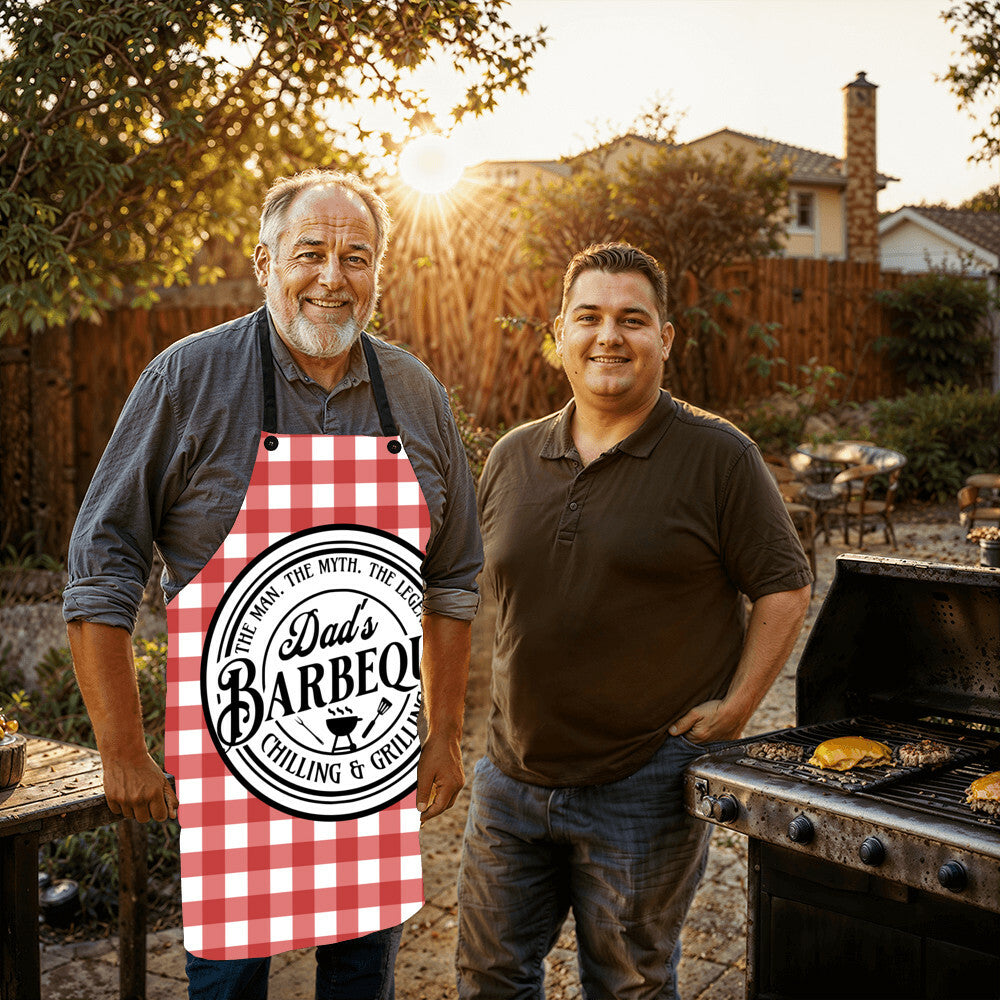 DAD'S The Man The Myth The Legend Chilling & Grilling BBQ Apron