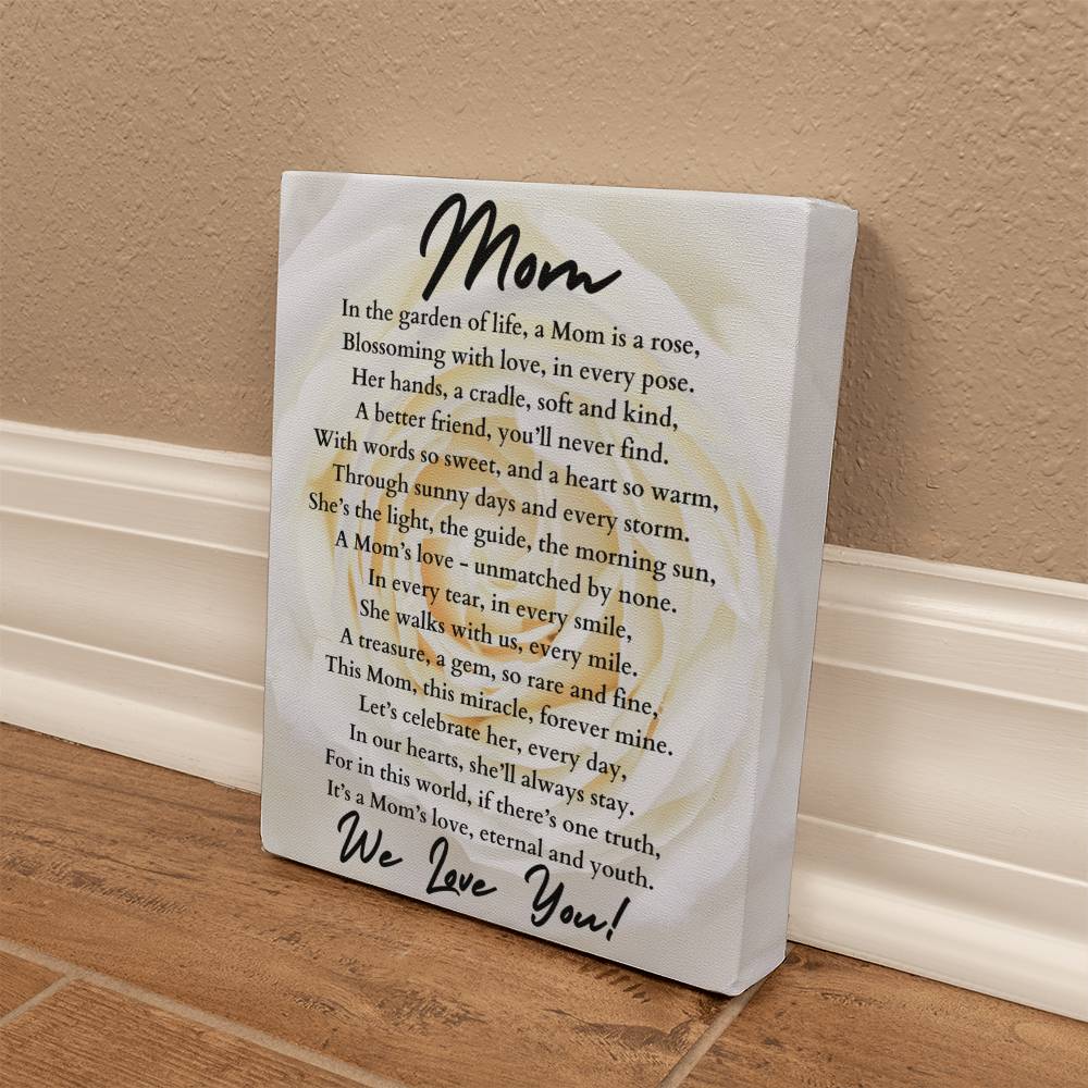 Mom Poem Gallery Wrapped Canvas