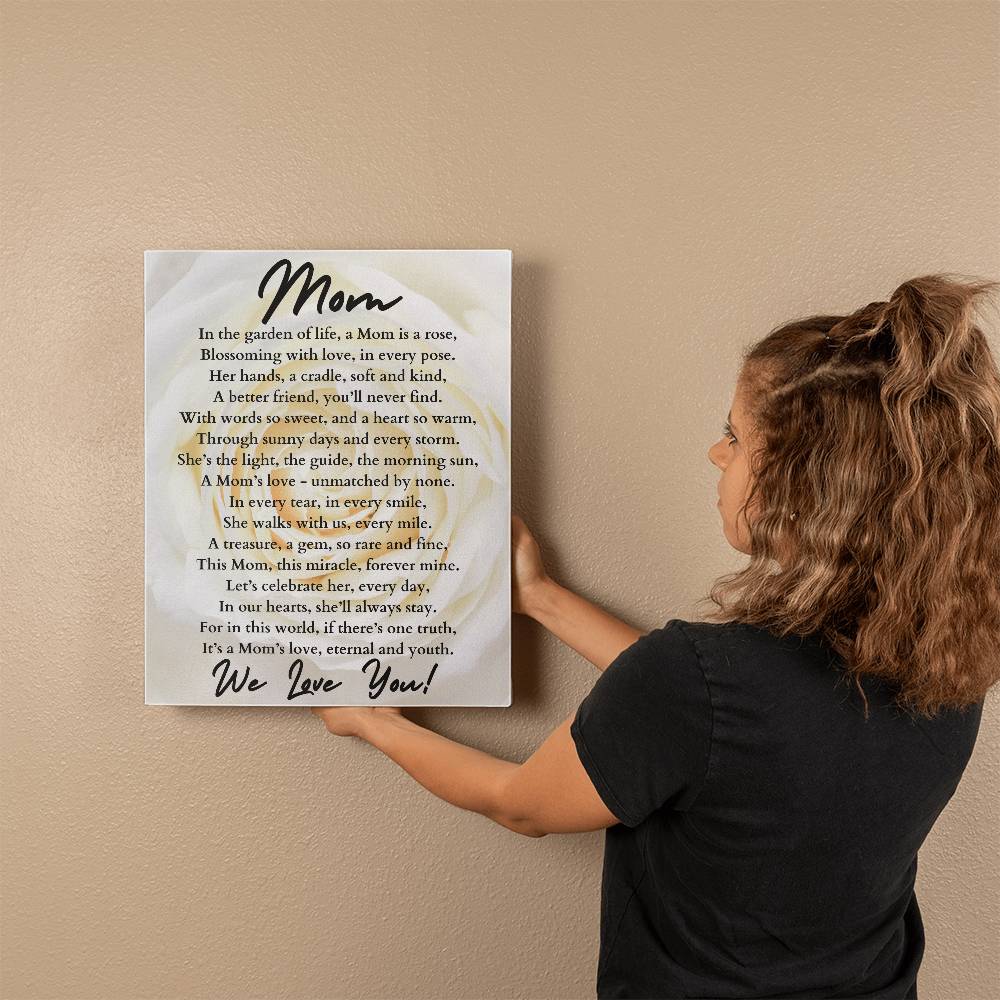 Mom Poem Gallery Wrapped Canvas