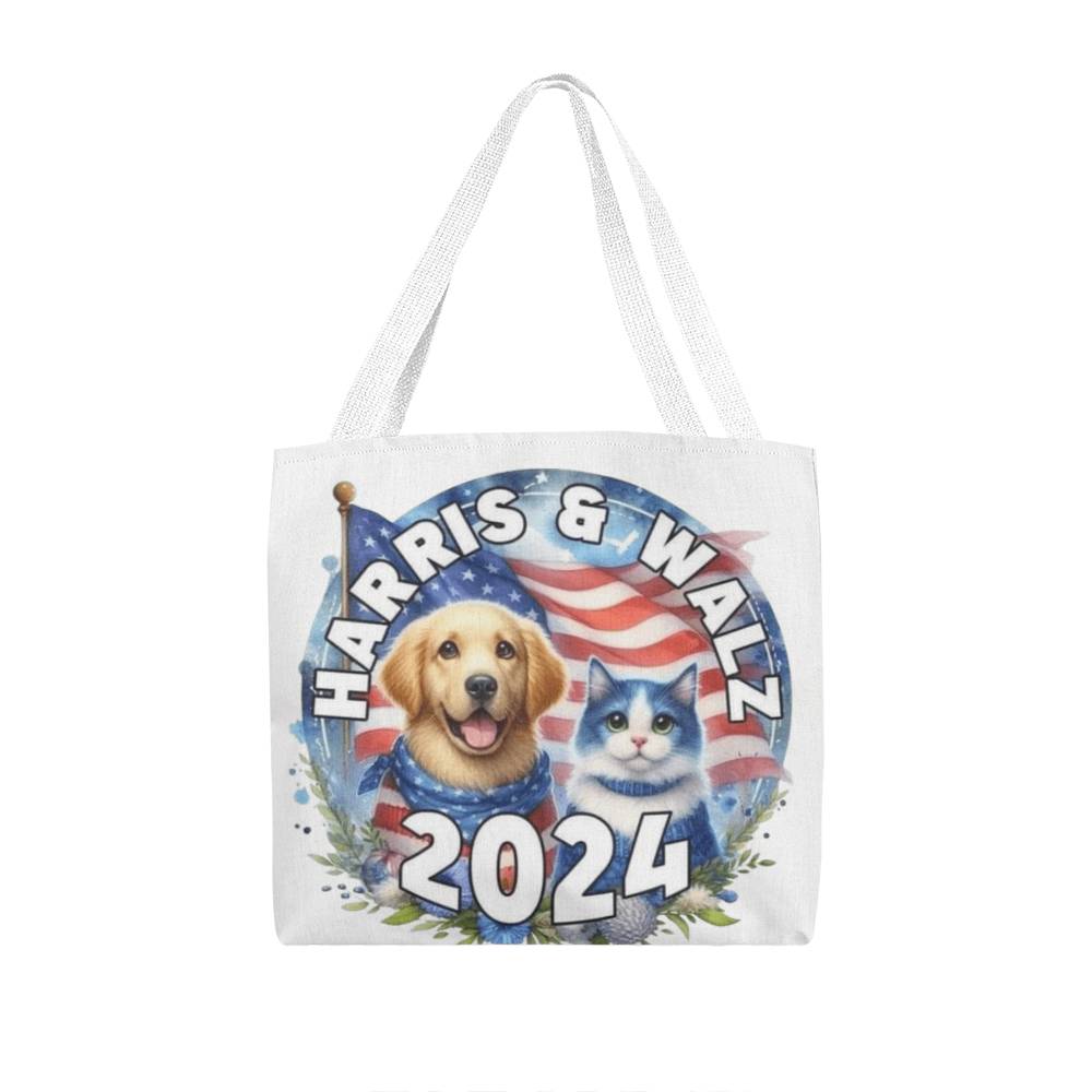 Cat & Dog Harris Walz Election Classic Tote Bag