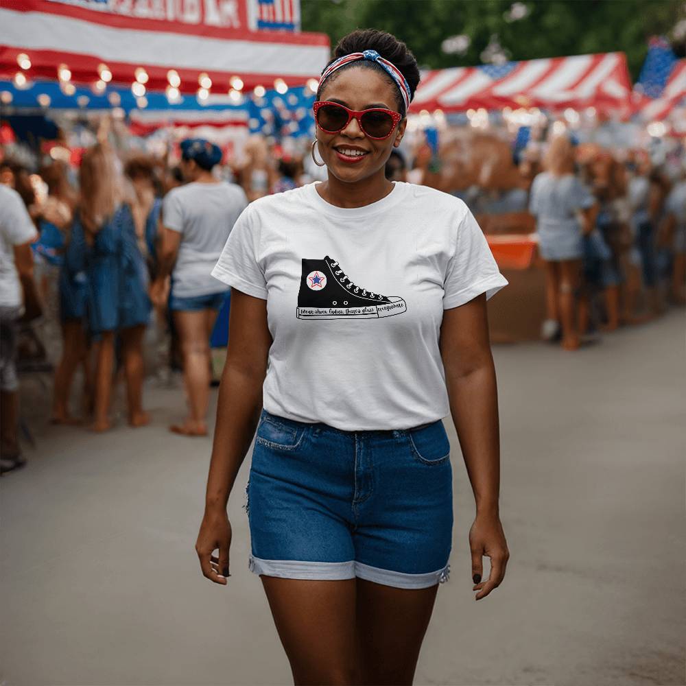 Wear Shoes Ladies, There's Glass Everywhere Election Bella + Canvas Jersey Tee