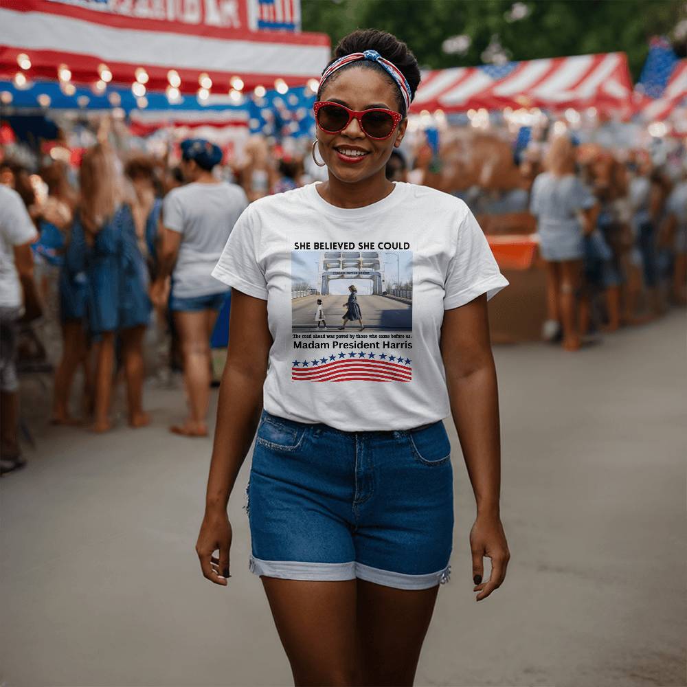 Madam President Harris Election Bella + Canvas Jersey Tee
