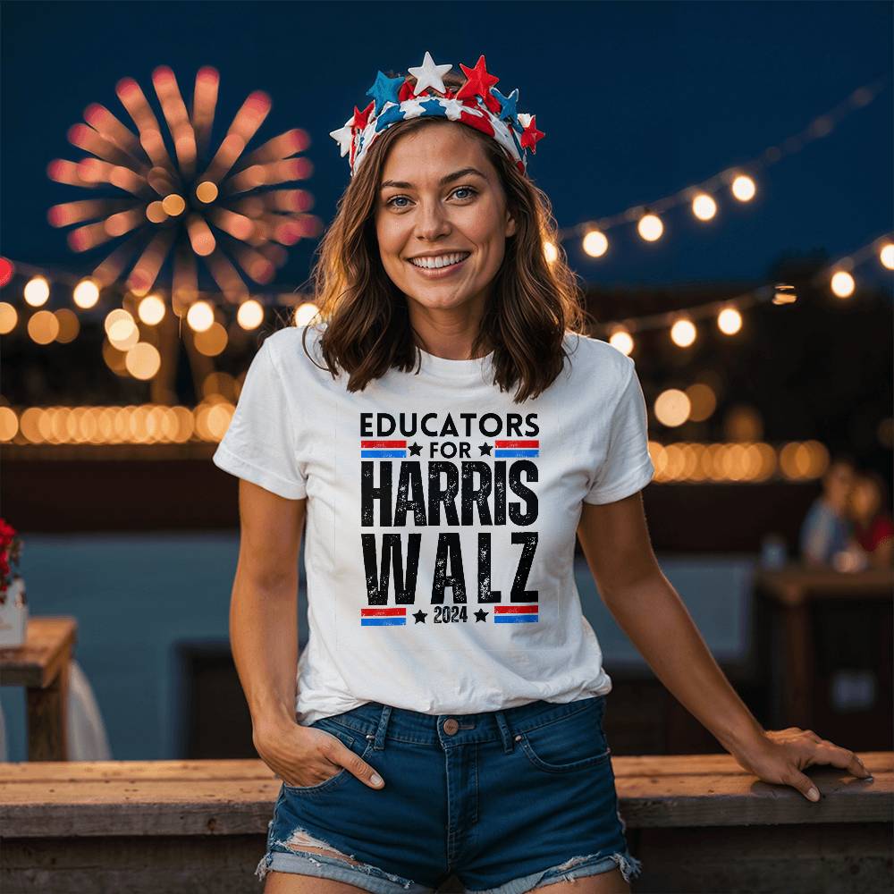 Educators For Harris Walz Election Bella + Canvas Jersey Tee
