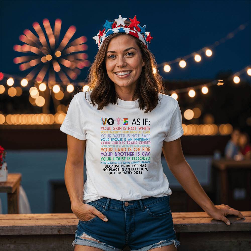 VOTE As If Harris Election Bella + Canvas Jersey Tee