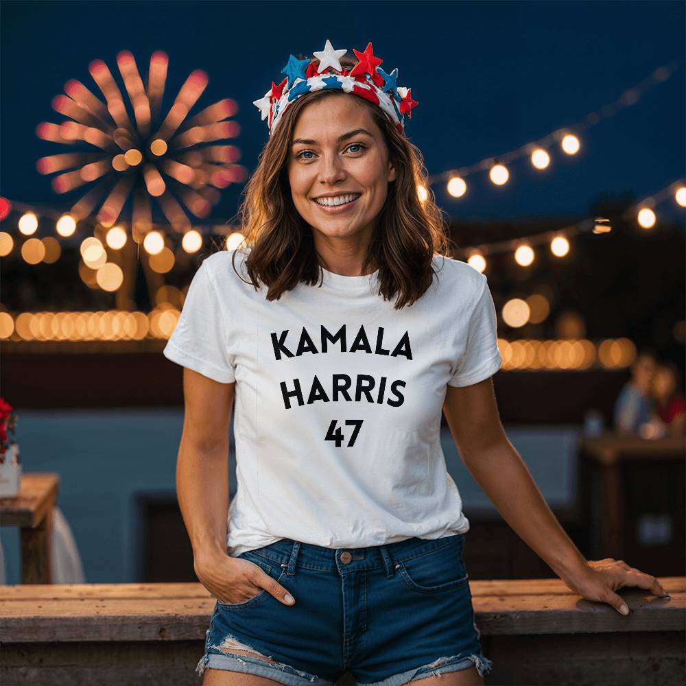 Kamala Harris 47 Election Bella + Canvas Jersey Tee