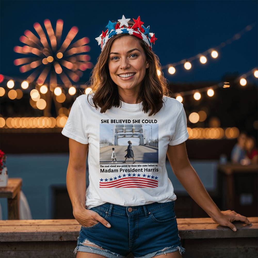 Madam President Harris Election Bella + Canvas Jersey Tee