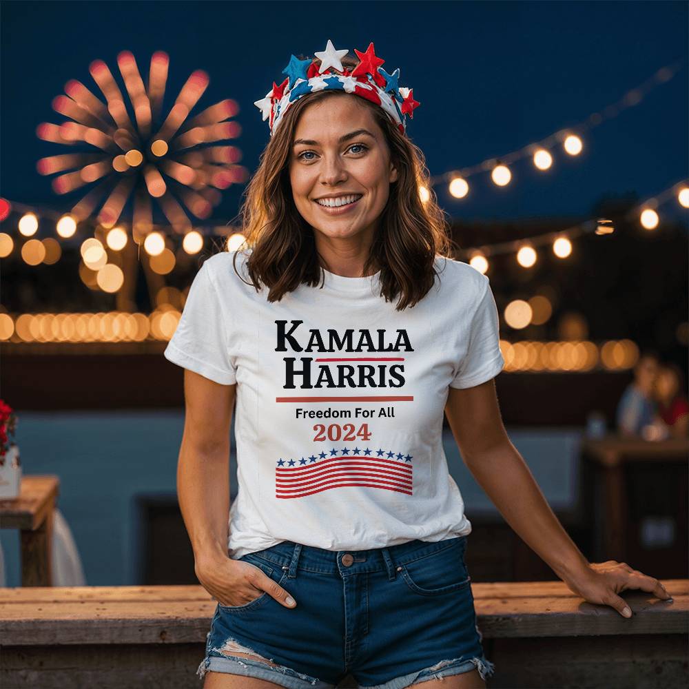Harris For Freedom Election Bella + Canvas Jersey Tee
