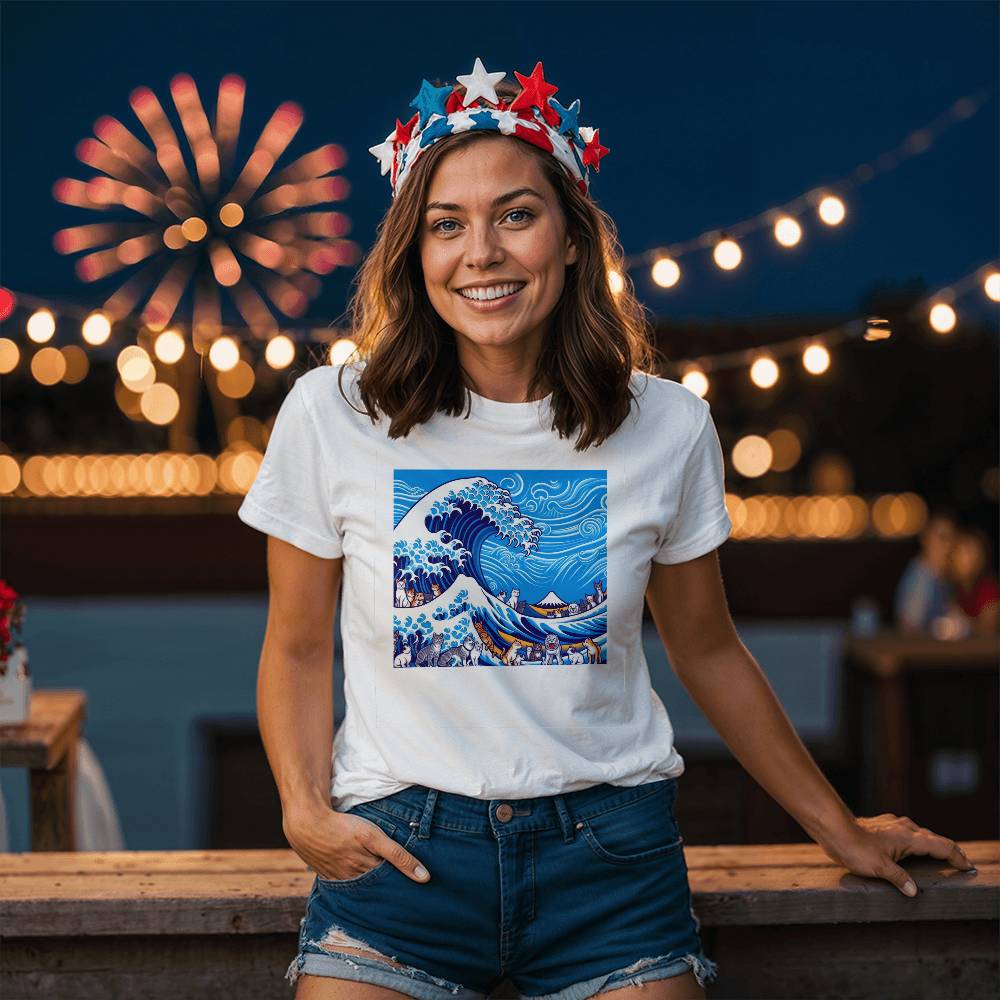 Cats & Dogs Blue Wave Election Bella + Canvas Jersey Tee