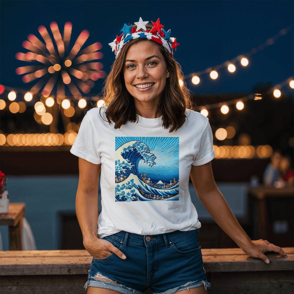Dog Blue Wave Election Bella + Canvas Jersey Tee