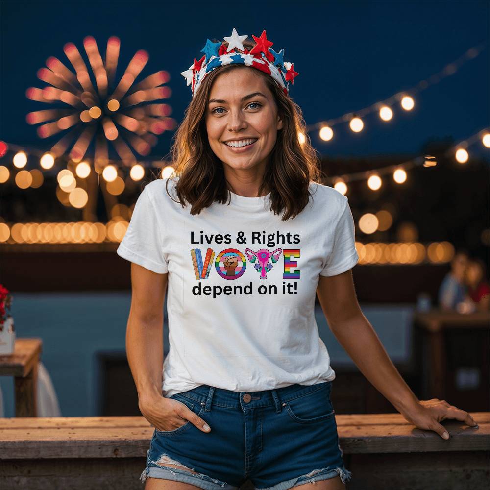 VOTE Lives & Rights Election Bella + Canvas Jersey Tee