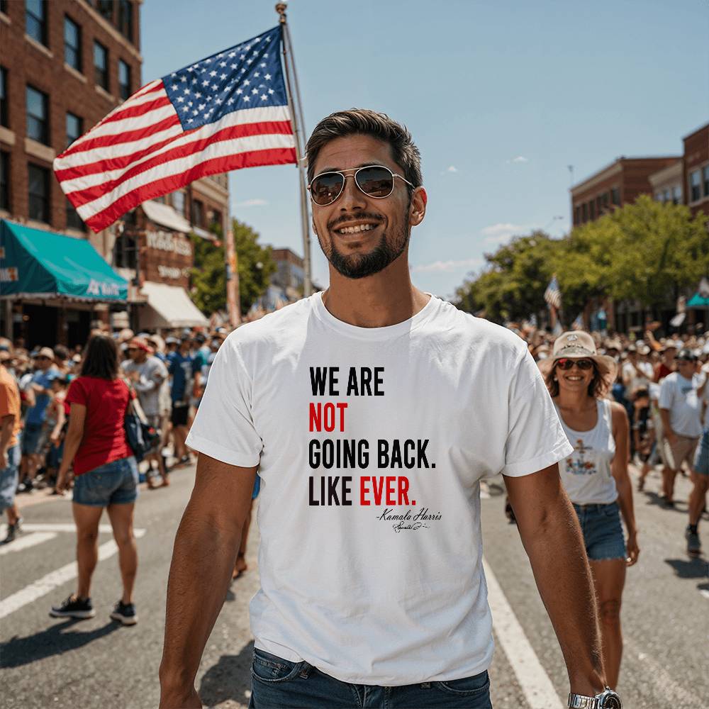WE Are Not Going Back Harris Election Bella + Canvas Jersey Tee